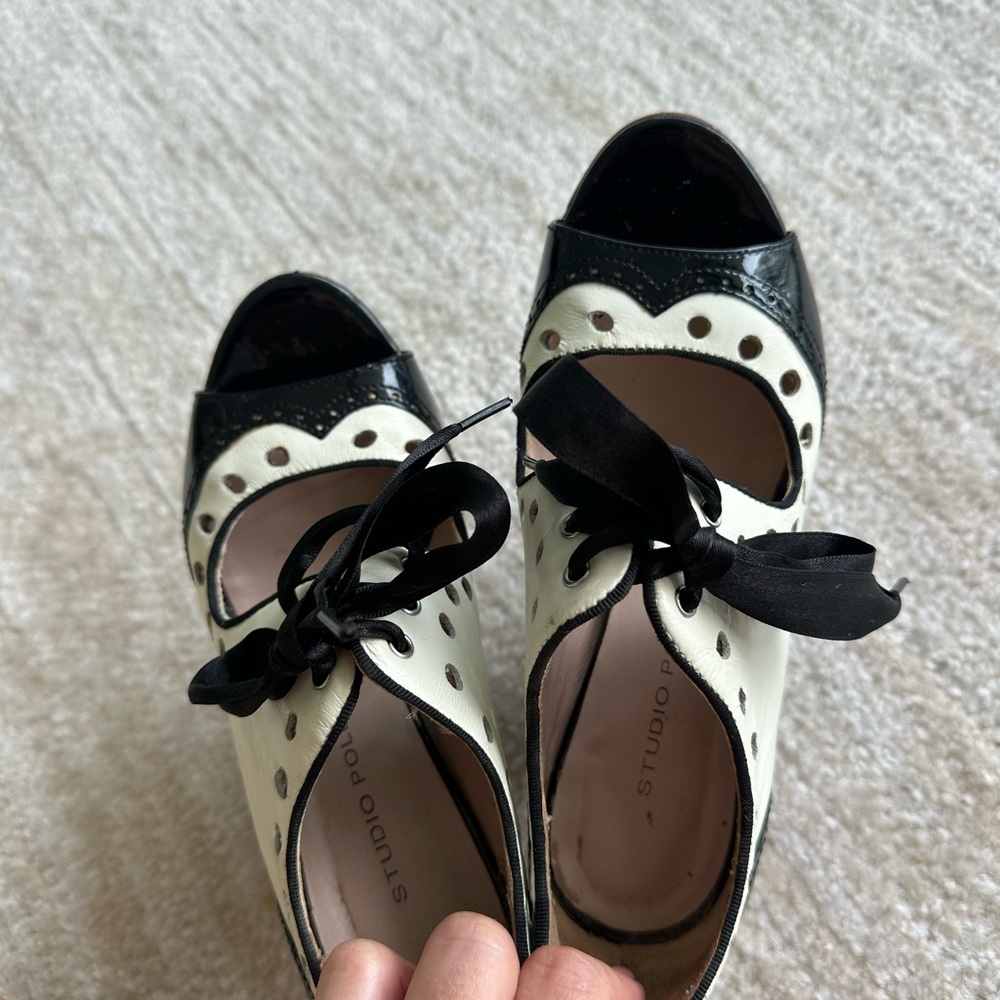 Studio Pollini Black and White Heels